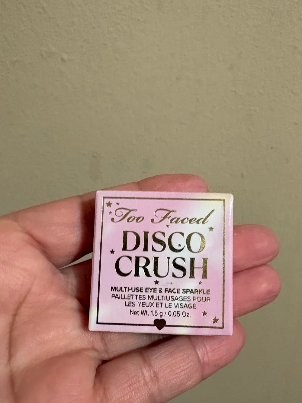 Too Faced Disco Crush Multi-Use Eye & Face Sparkle - MYSTIC PINK Brand New .